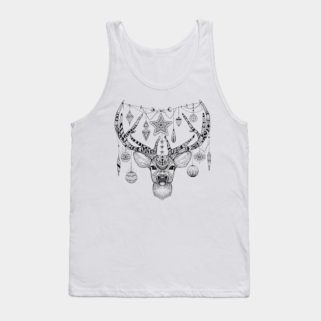 Christmas decorated deer Tank Top by fears